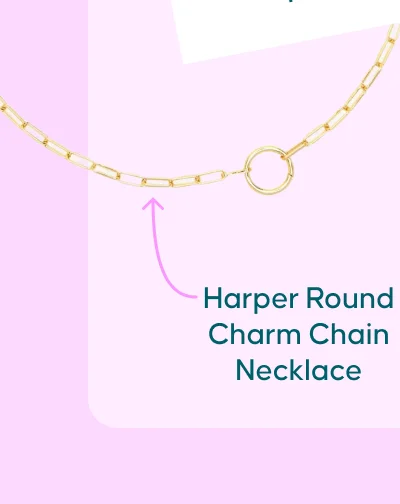 Harper Round Charm Chain Necklace
