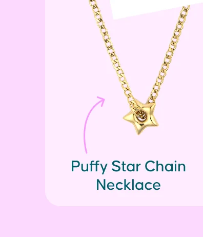 Puffy Star Chain Necklace