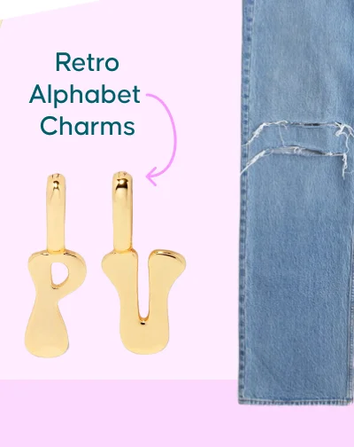 Retro Alphabet Charms