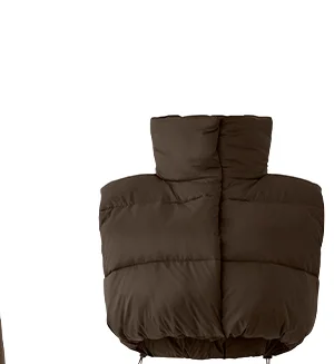 Extreme Cropped Gold Rush Puffer Vest