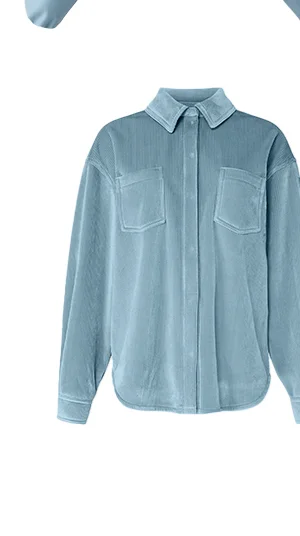 Ribbed Velour Mountain Side Shacket