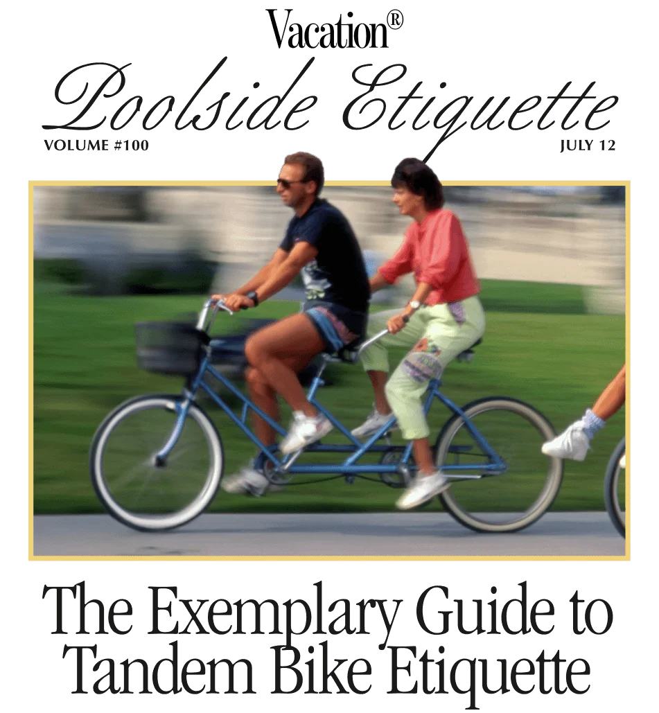 Poolside Etiquette: Tandem Bike Etiquette