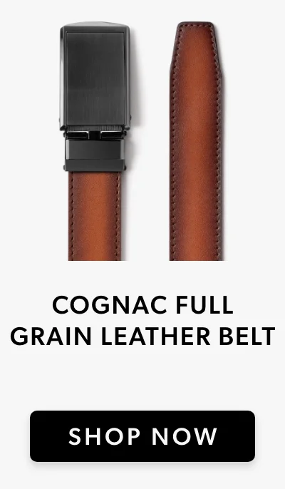 Cognac Full Grain Leather Belt