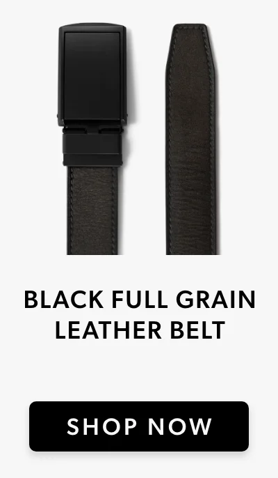 Black Full Grain Leather Belt