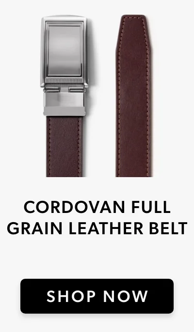 Cordovan Full Grain Leather Belt