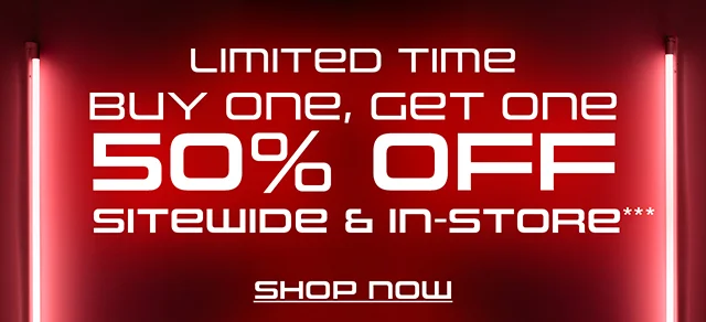 Limited Time! Buy One, Get One 50% Off Sitewide and In-Store. Shop Now