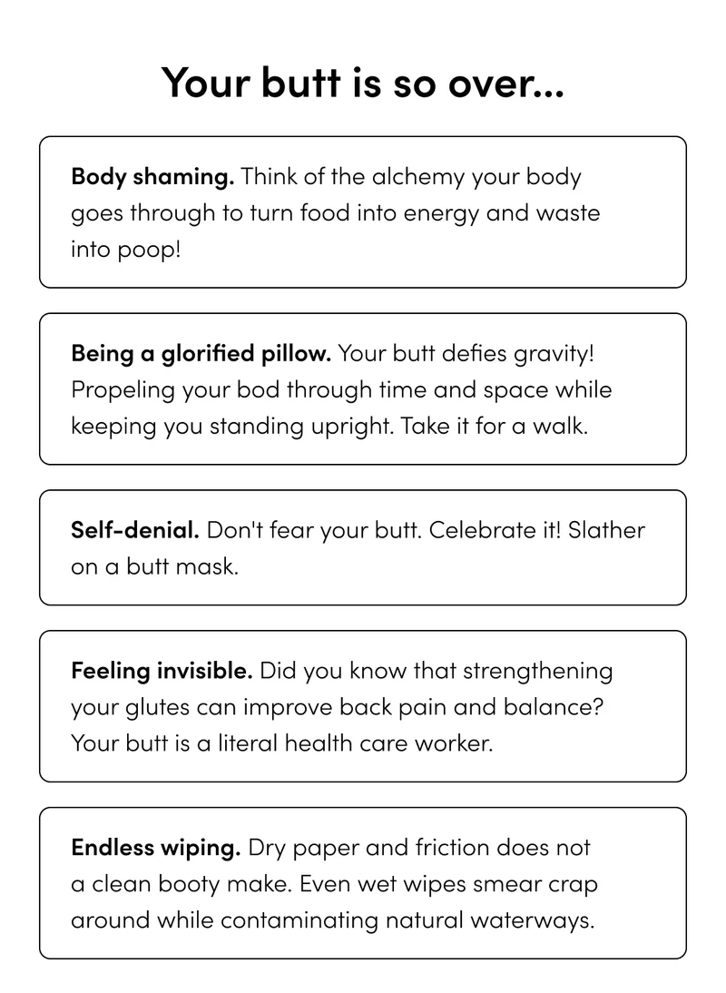 THINGS YOUR BUTT IS SO OVER