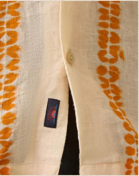 Short Sleeve Shibori Palma Linen Shirt