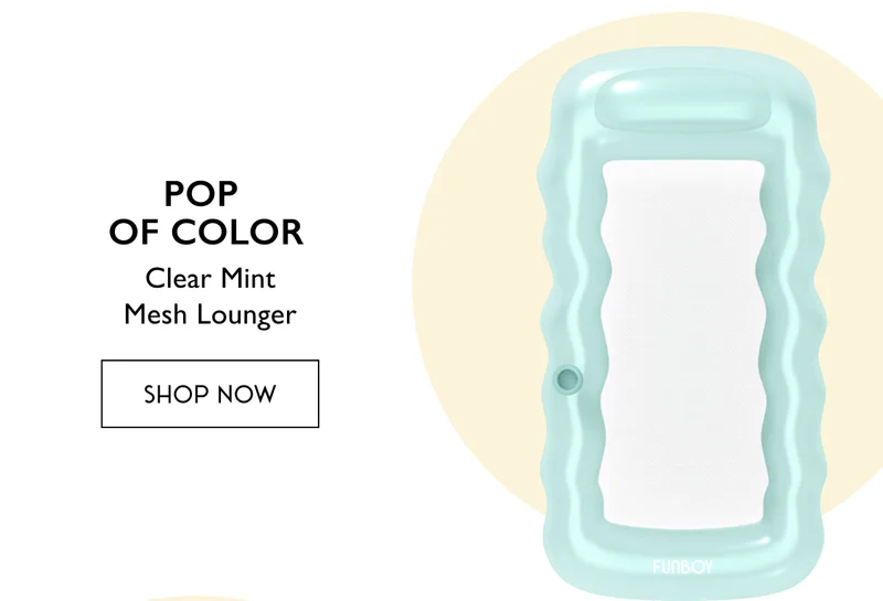 Pop  of Color | Clear Mint Mesh Lounger | SHOP NOW