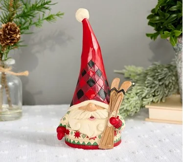 Jim Shore Heartwood Creek 6" Holiday Gnome with Skis