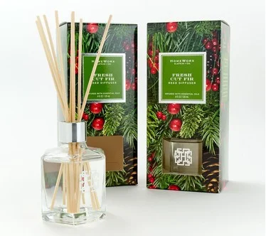 HomeWorx by Slatkin + Co. S/2 Fresh Cut Fir Reed Diffusers