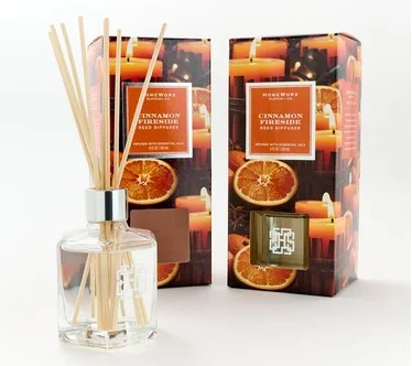 HomeWorx by Slatkin + Co. S/2 Cinnamon Fireside Reed Diffusers