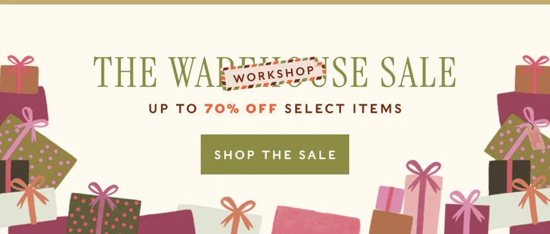 The Workshop Sale Up to 70% off Select Items