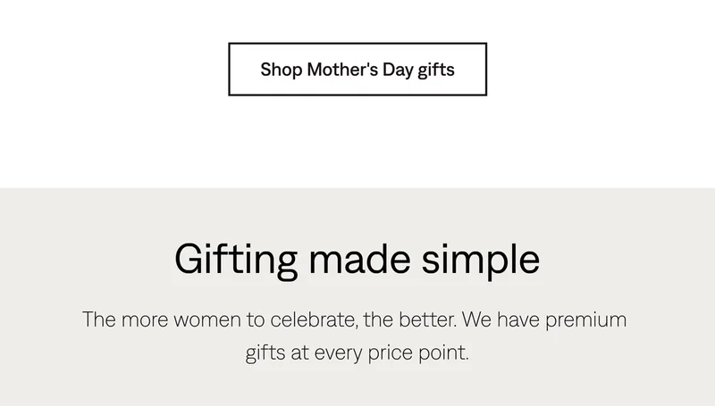 Shop Mother's Day gifts