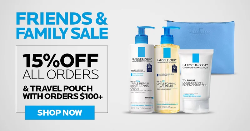 Shop 15% off all orders & travel pouch with orders $100+