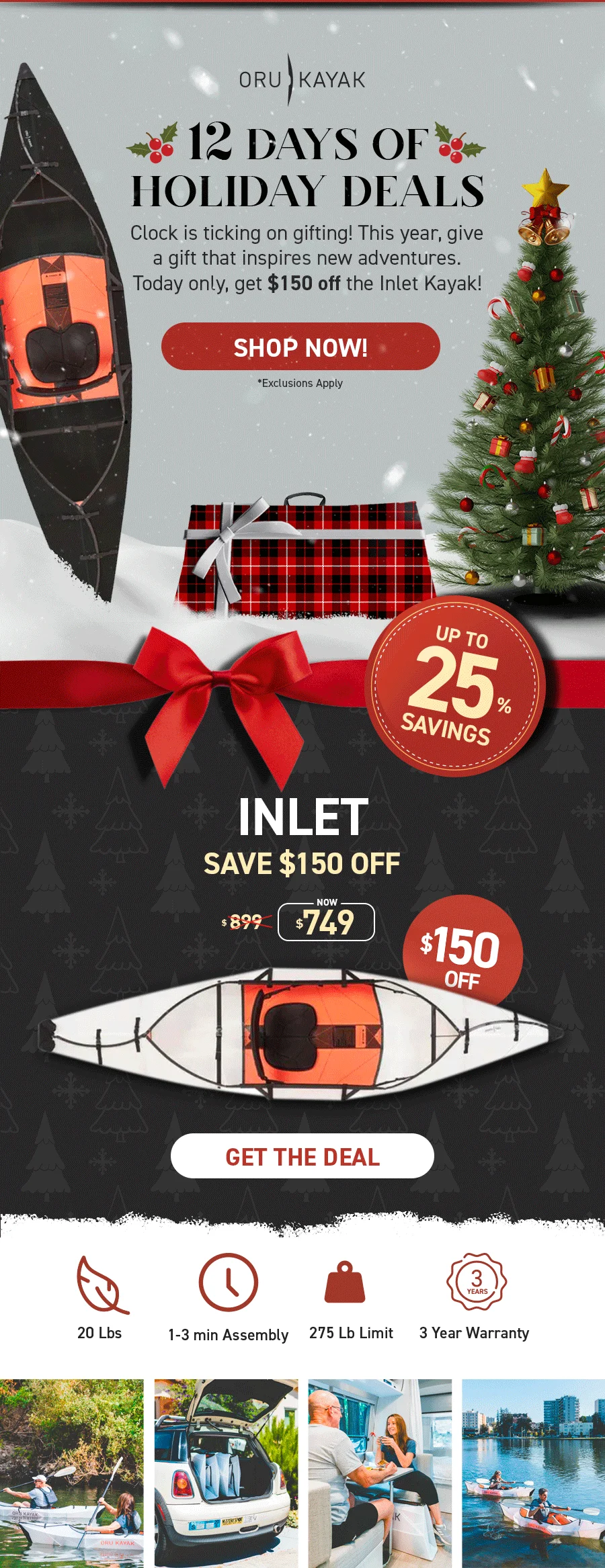 12 Days of Holiday Deals! Today only, save an extra $150 off Inlet, the fan-favorite!