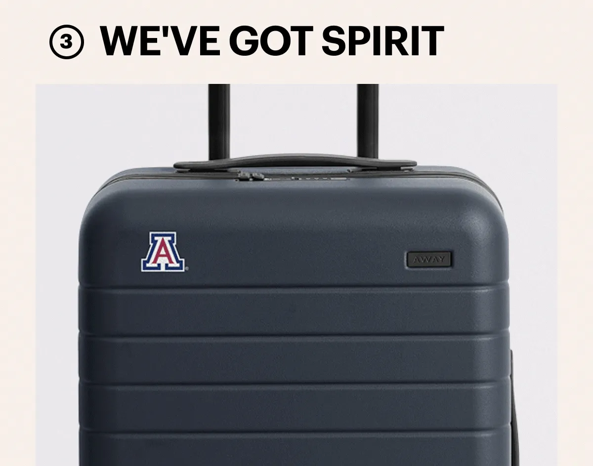 We've got spirit. Our new Collegiate Collection of suitcases and luggage tags lets everyone know who you're rooting for on gameday. Shop the Collection