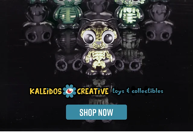 New Drop! Catscans Bare Bones. Kaleidos Creative Toys and Collectibles. Shop Now