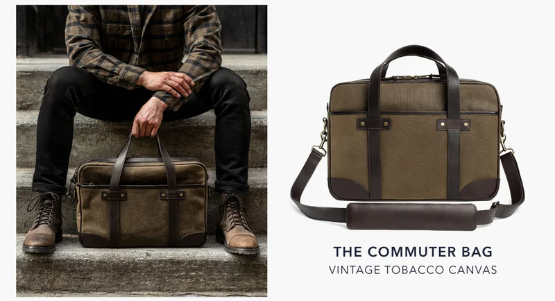 The Vintage Tobacco Canvas Commuter Bag