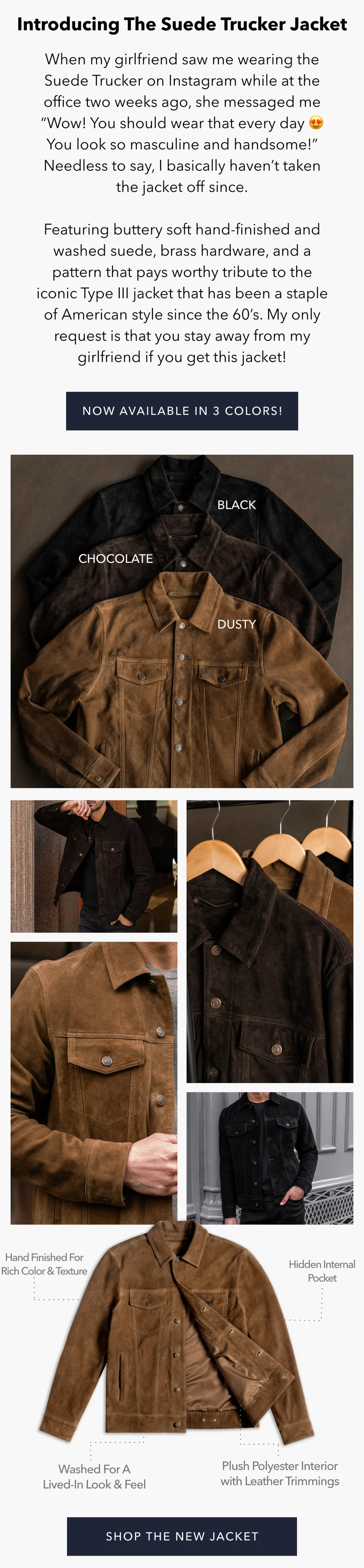 Introducing the Suede Trucker Jacket!