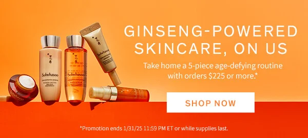 5-piece ginseng routine with $225+ purchase