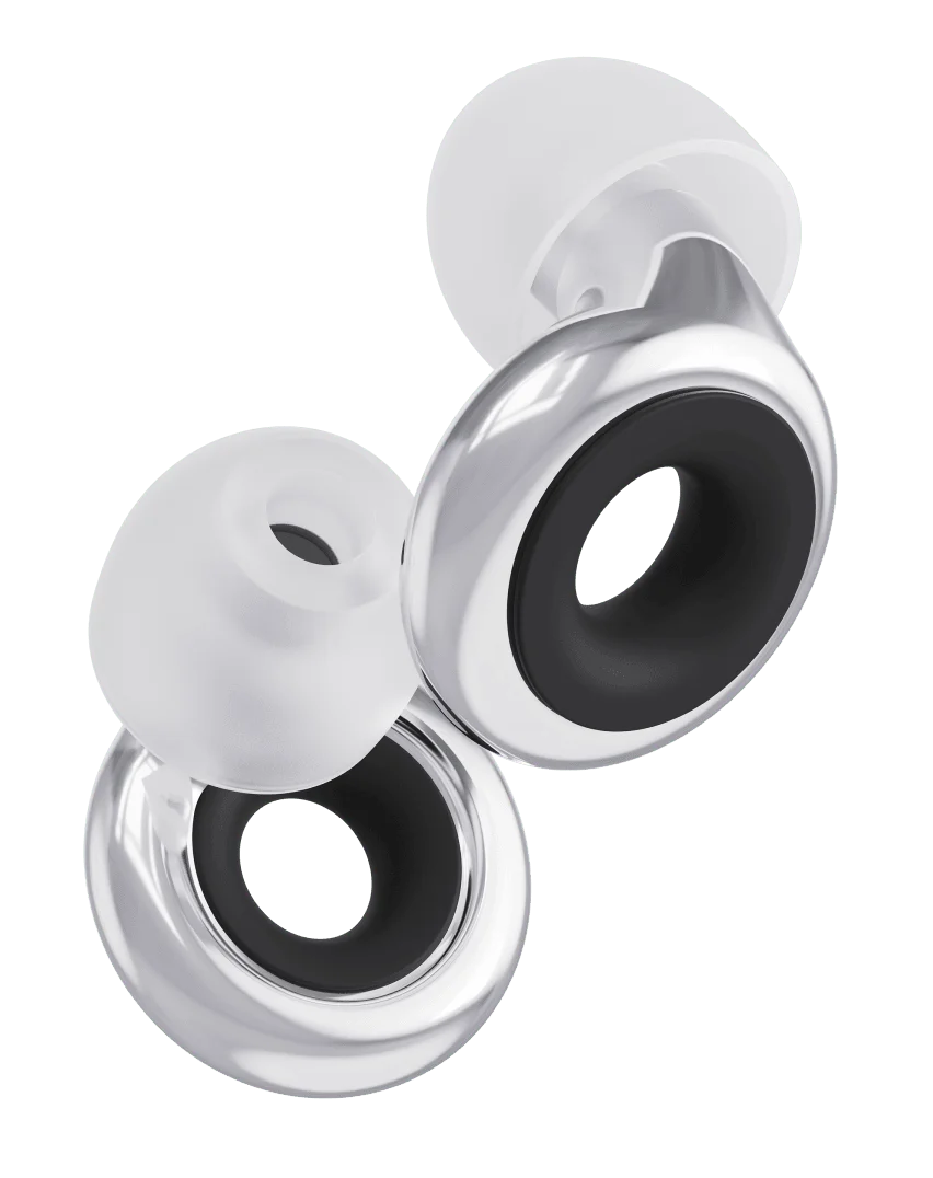 Two Loop Experience Plus earplugs in Silver.
