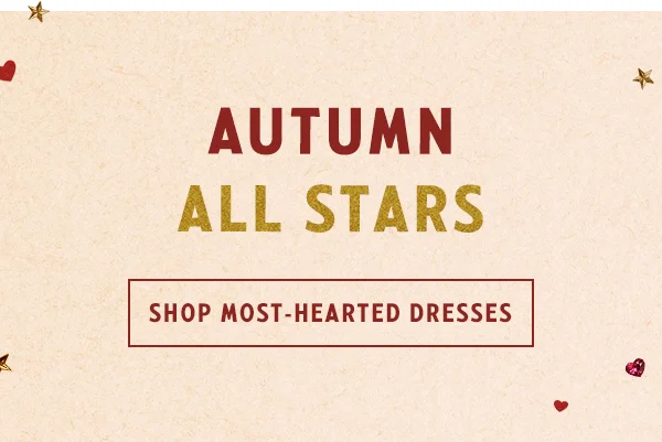 autumn all stars, shop most-hearted dresses