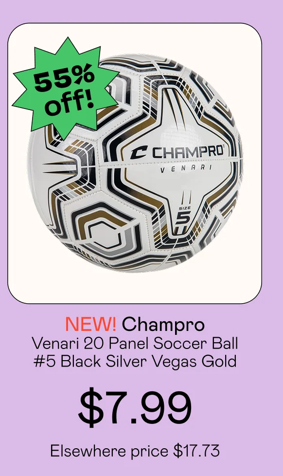 Venari 20 Panel Soccer Ball - #5 Black Silver Vegas Gold