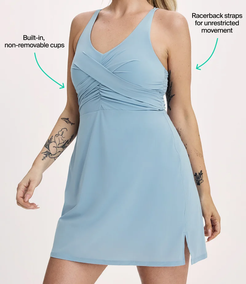 SHOP STUDIO V-NECK DRESS.