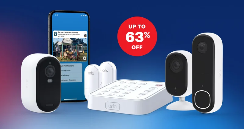 Up to 63% off. Various Arlo security products.