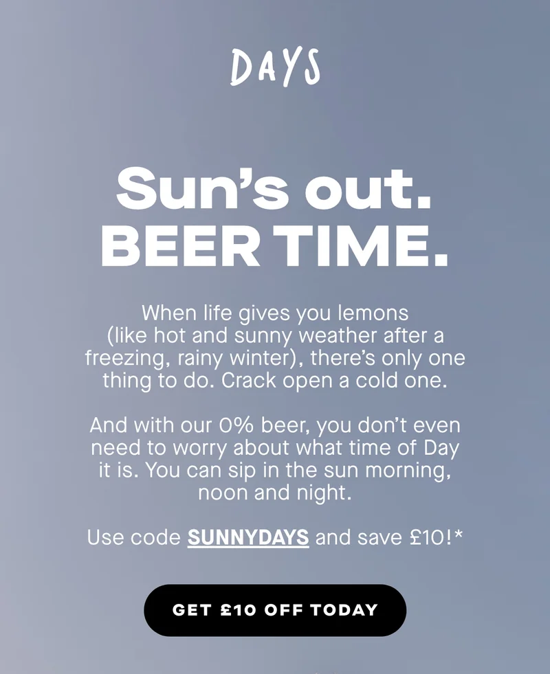 Sun's out. Beer Time