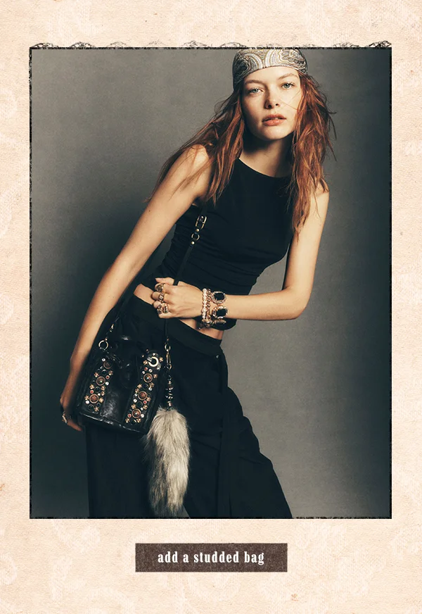 add a studded bag