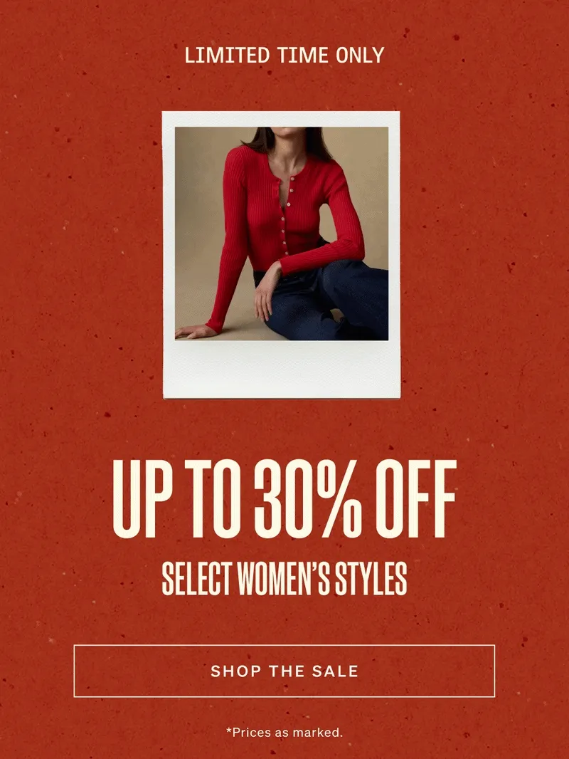 Up to 30% Off Select Women's Styles | Shop The Sale