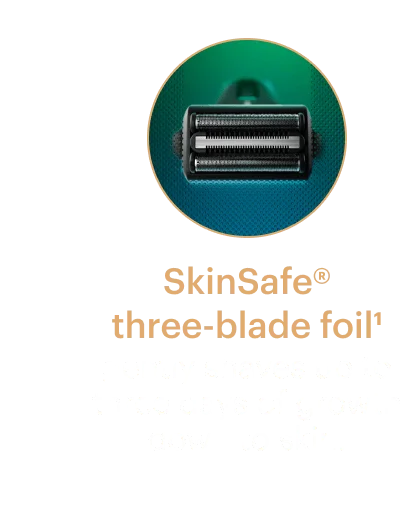 Skinsafe® three-blade foil