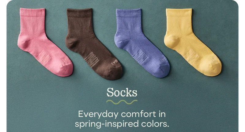 Socks | Everyday comfort in spring-inspired colors.