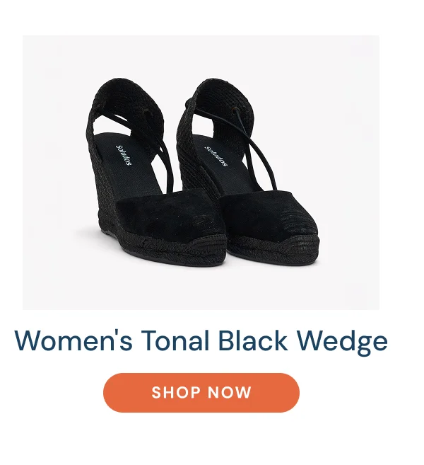 Women's Tonal Black Wedge
