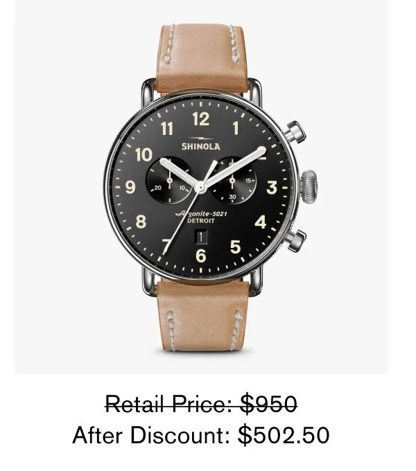 Retail Price: $950 After Discount: $502.50
