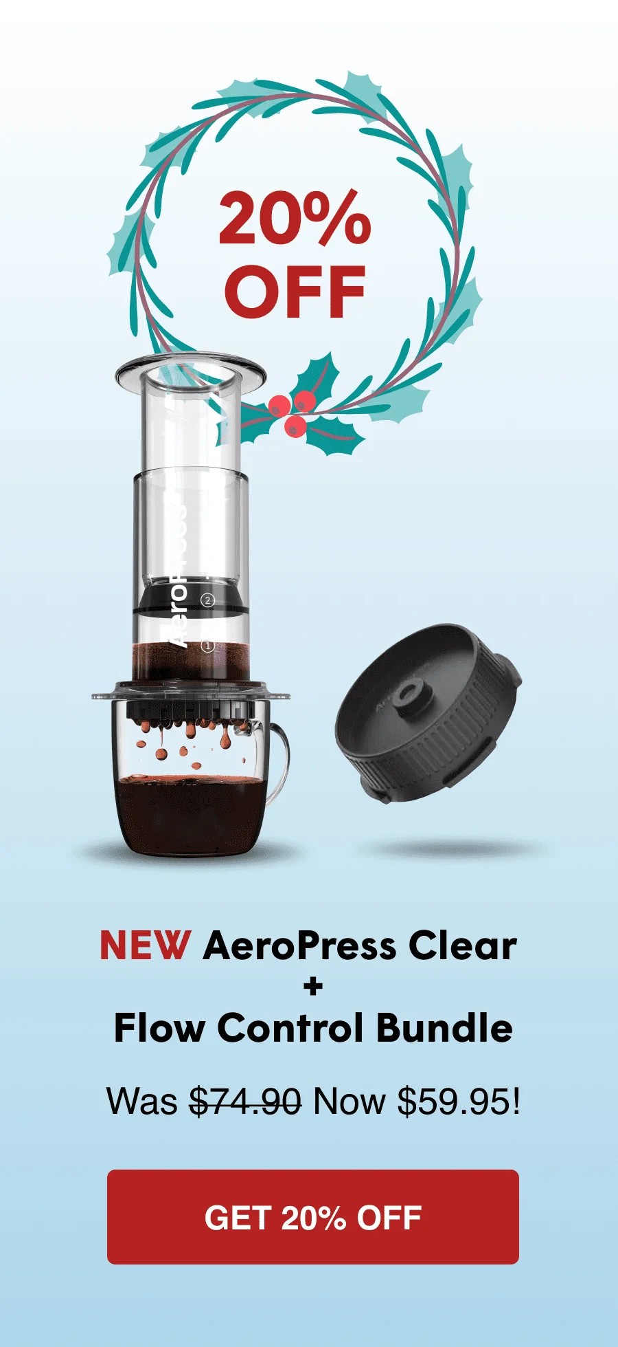 NEW AeroPress Clear + Flow Control Bundle - GET 20% OFF