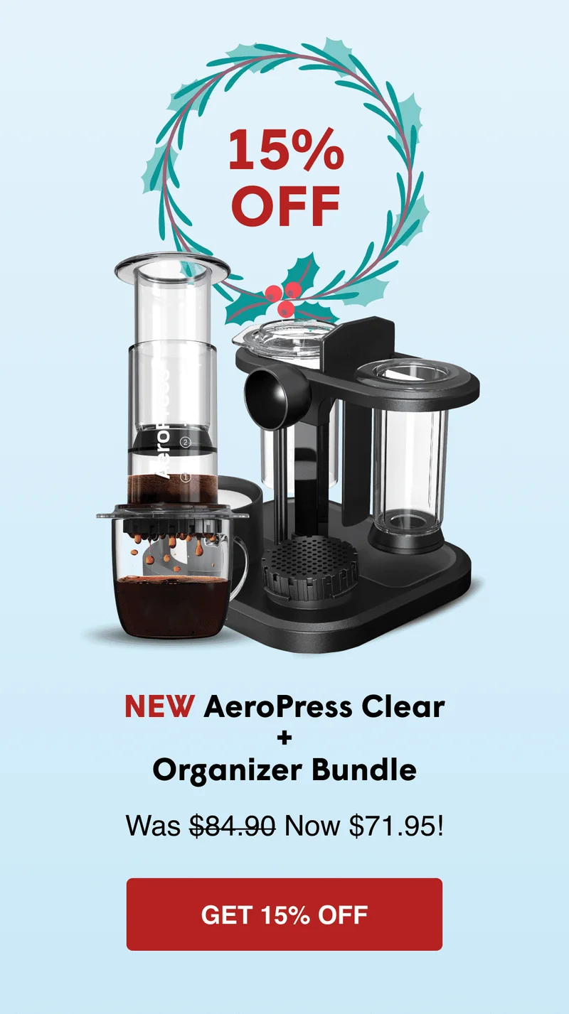 NEW AeroPress Clear + Organizer Bundle - GET 20% OFF