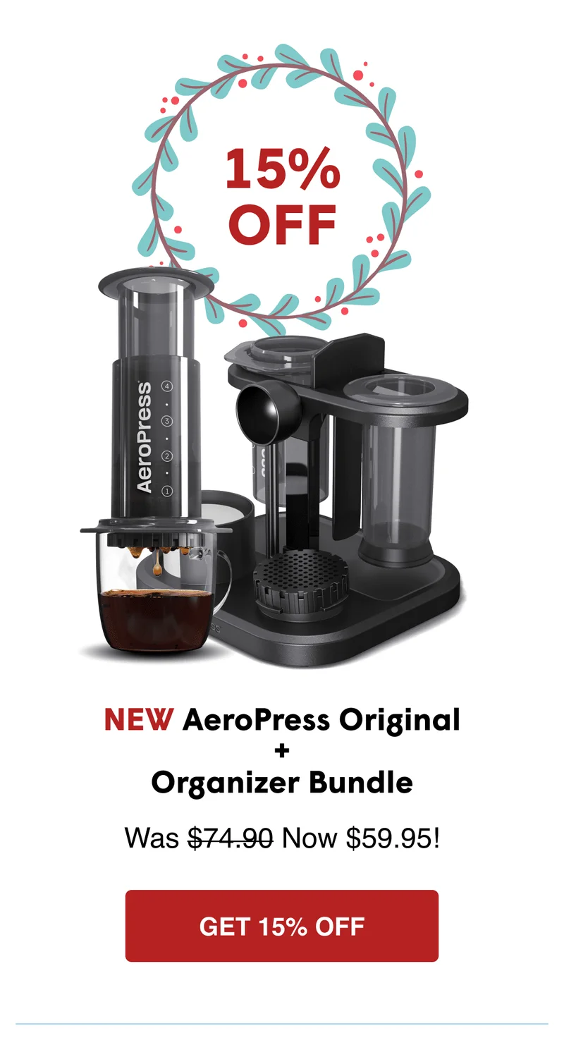 NEW AeroPress Original + Organizer Bundle - GET 15% OFF