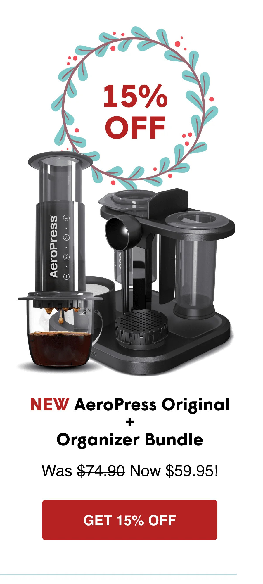 NEW AeroPress Original + Organizer Bundle - GET 15% OFF