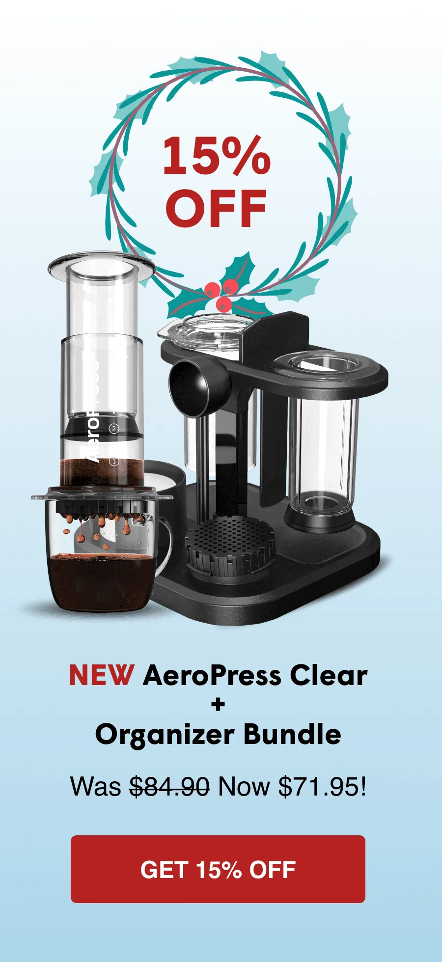 NEW AeroPress Clear + Organizer Bundle - GET 20% OFF