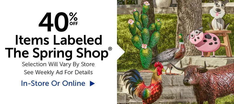 40% Off Items Labeled The Spring Shop® - Selection Will Vary By Store