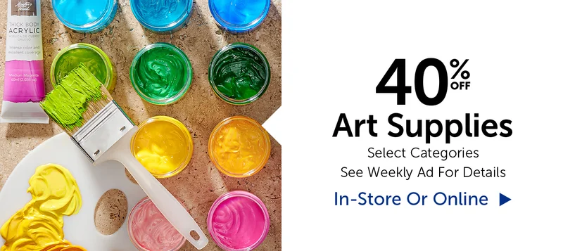 40% Off Art Supplies - Select Categories