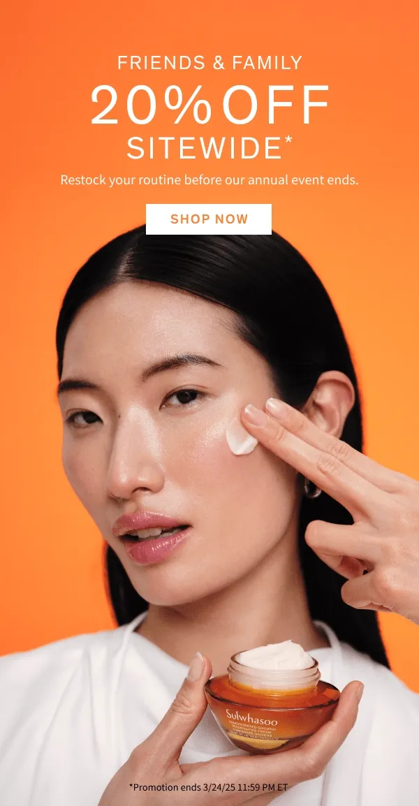 Friends & Family: 20% off sitewide