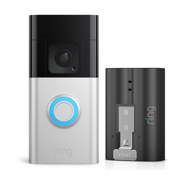 Ring Video Doorbell Plus w/ HD Night Vision, RA+ & Extra Battery