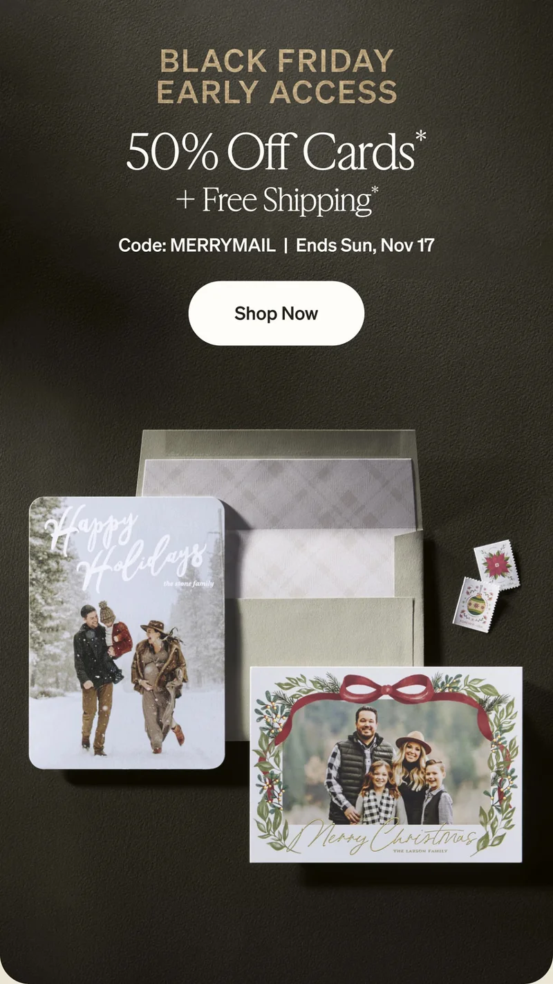 50% Off Cards + Up to 50% Off Everything