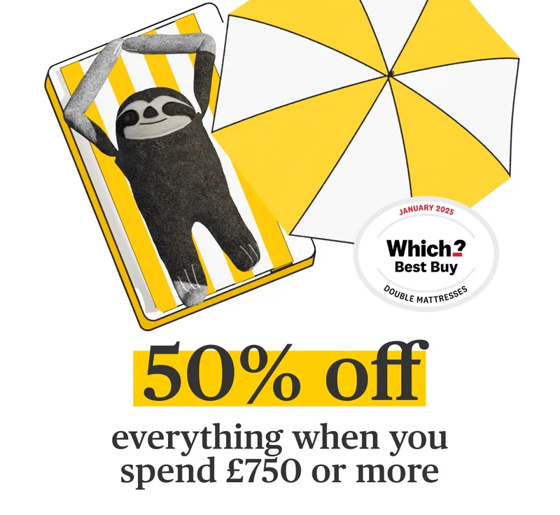 up to 50% off mattresses