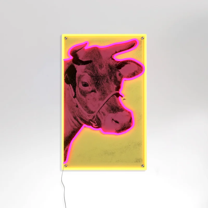 Image of Cow by Andy Warhol - LED neon sign