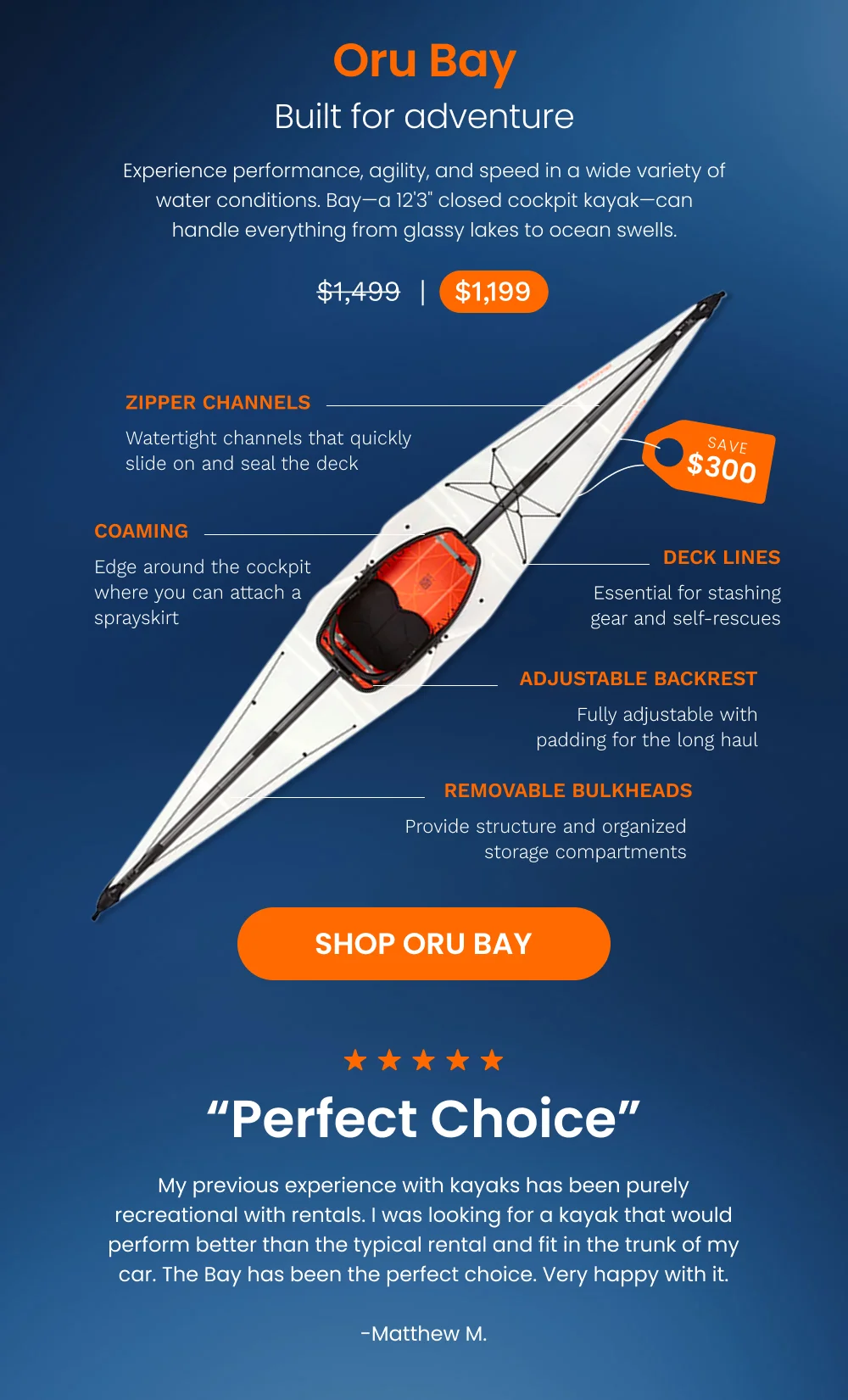 Oru Bay, Built for Adventure